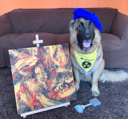 painting dog artist Schultz