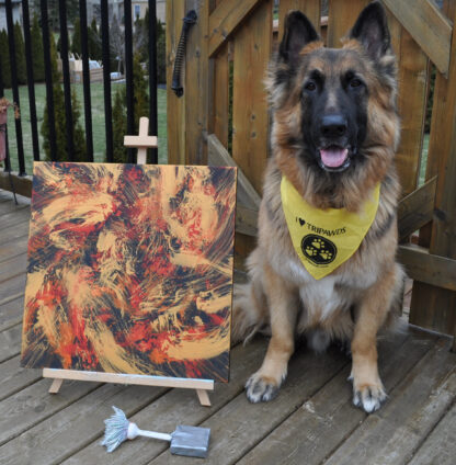 painting dog artist Schultz