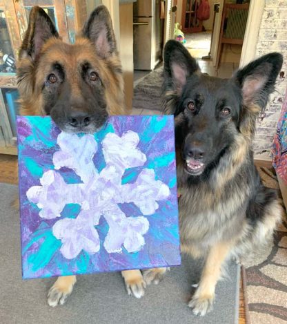 painting dog art auction