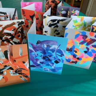 Full set of greeting cards by Kaiserin the Painting Tripawd Dog