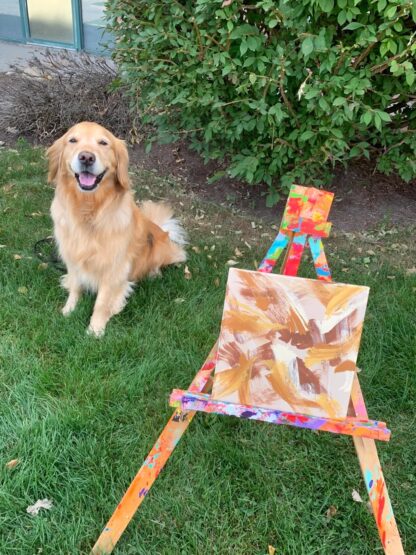Golden Smudge by Smudge and Wilhelmina 2025 Tripawds Dog Art Auction