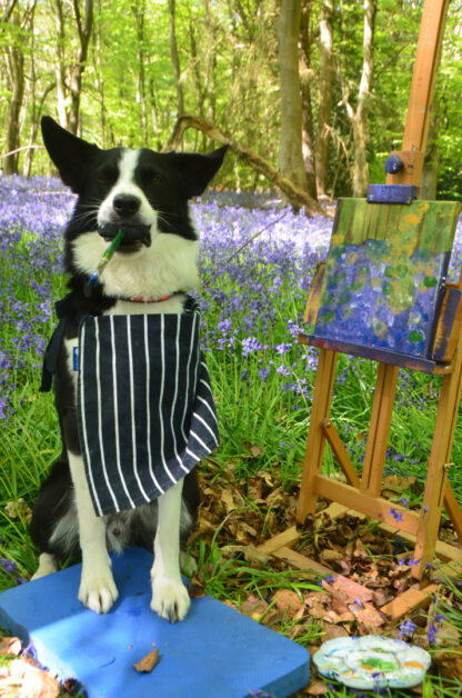Magic of the Bluebell Wood by Simba 2025 Tripawds Dog Art Auction
