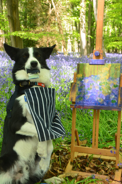 Magic of the Bluebell Wood by Simba 2025 Tripawds Dog Art Auction