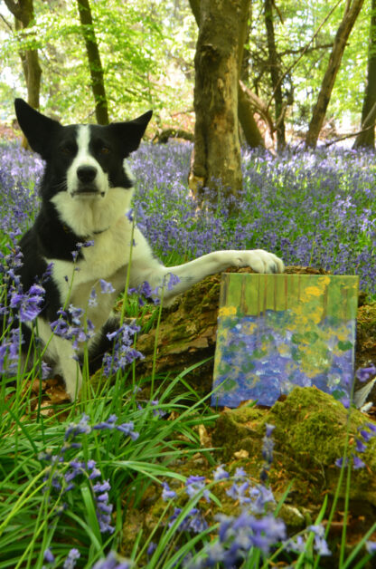 Magic of the Bluebell Wood by Simba 2025 Tripawds Dog Art Auction