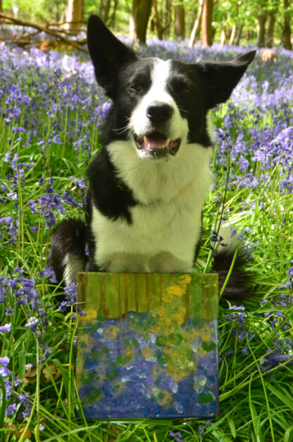 Magic of the Bluebell Wood by Simba 2025 Tripawds Dog Art Auction