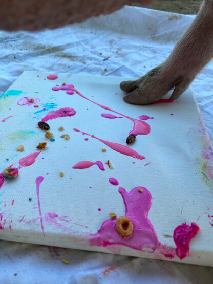 This Little Piggy by Charlotte the Painting Pig 2025 Tripawds Dog Art Auction