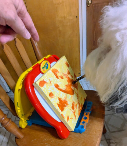 Mango Salsa by Ralphie 2025 Tripawds Dog Art Auction