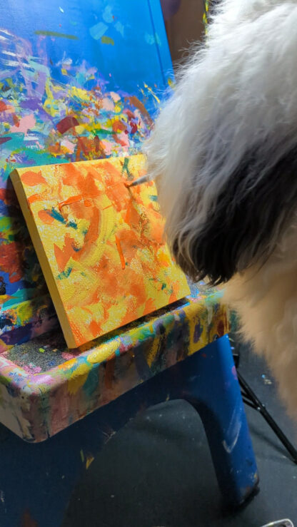 Mango Salsa by Ralphie 2025 Tripawds Dog Art Auction