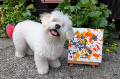 Peekaboo Jeepers Peepers 2025 Tripawds Dog Art Auction