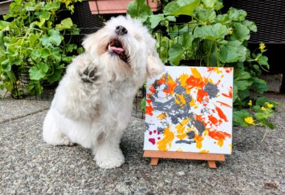 Peekaboo Jeepers Peepers 2025 Tripawds Dog Art Auction