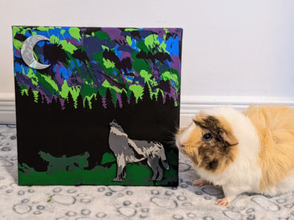 Aurora Night by Picasso Piggies 2025 Tripawds Dog Art Auction