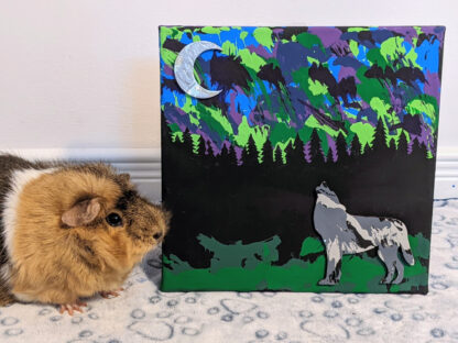 Aurora Night by Picasso Piggies 2025 Tripawds Dog Art Auction