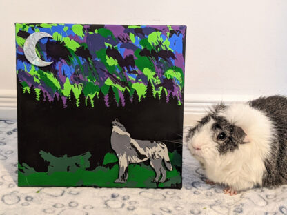Aurora Night by Picasso Piggies 2025 Tripawds Dog Art Auction